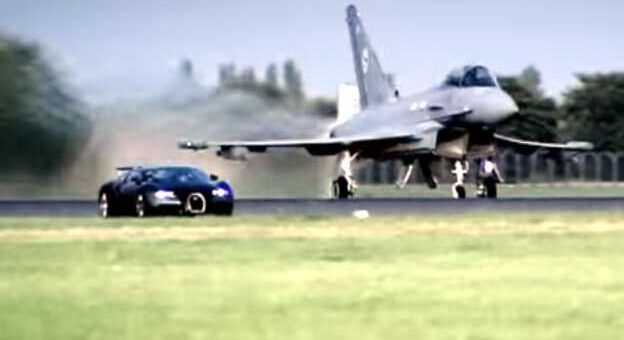 Bugatti Veyron vs Euro Fighter