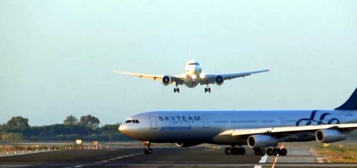 2 avioes quase chocam no aeroporto